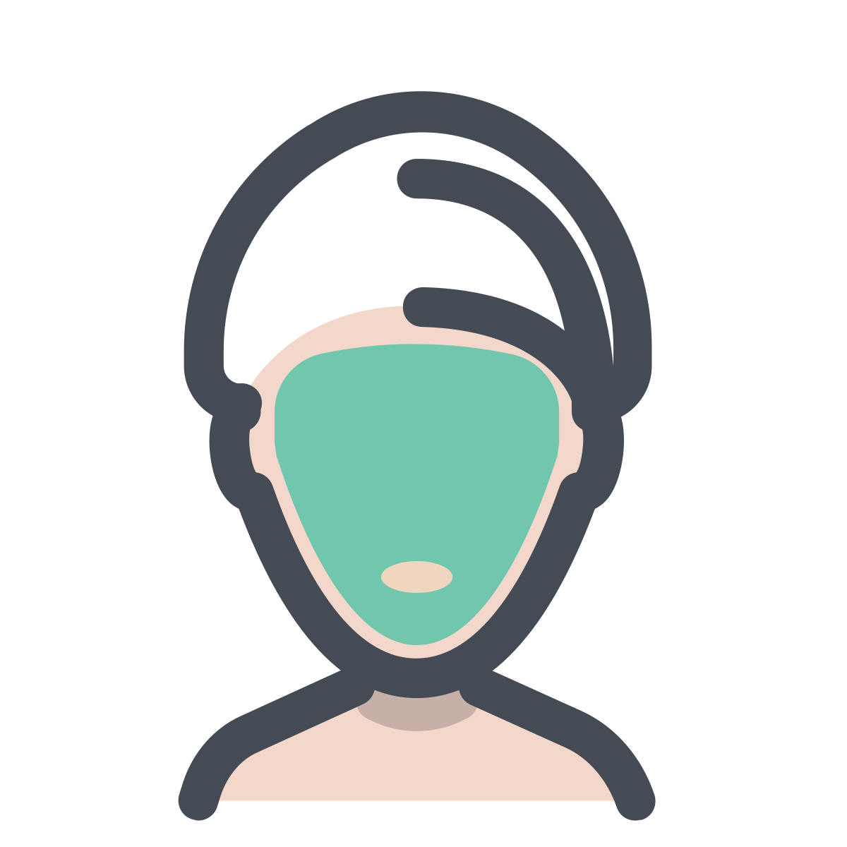 pastel color style facial mask icon