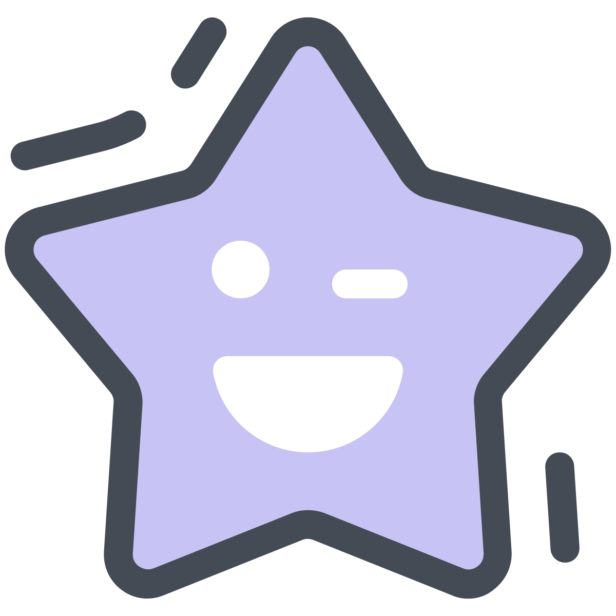 pastel color style falling star  v2 icon