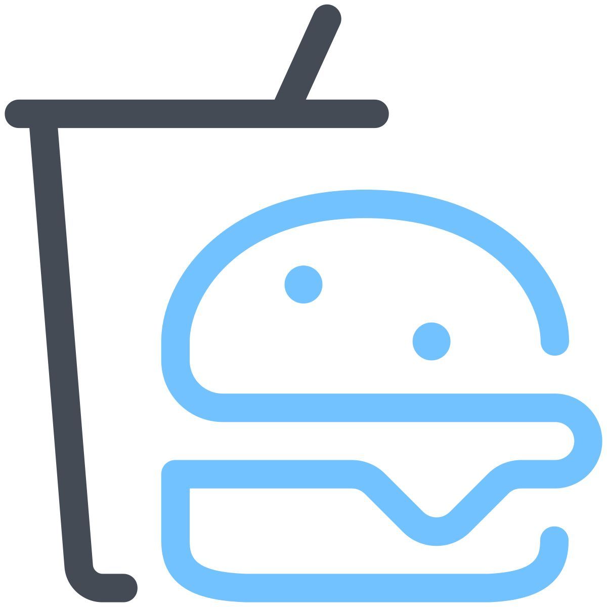 pastel color style comida rápida icon