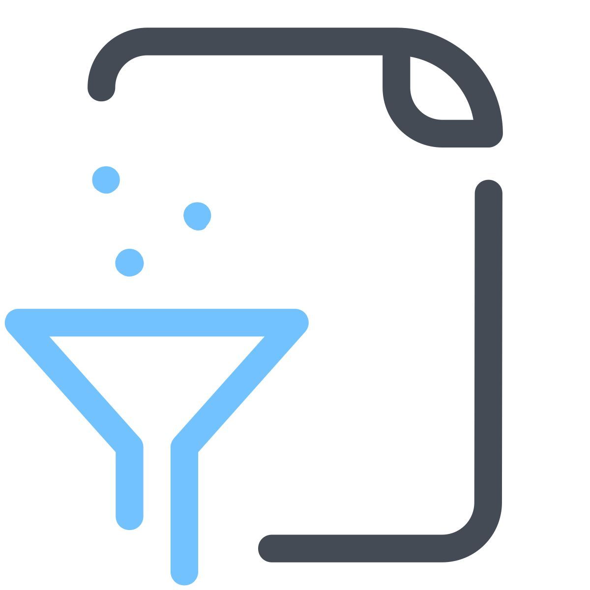 pastel color style filtered file icon