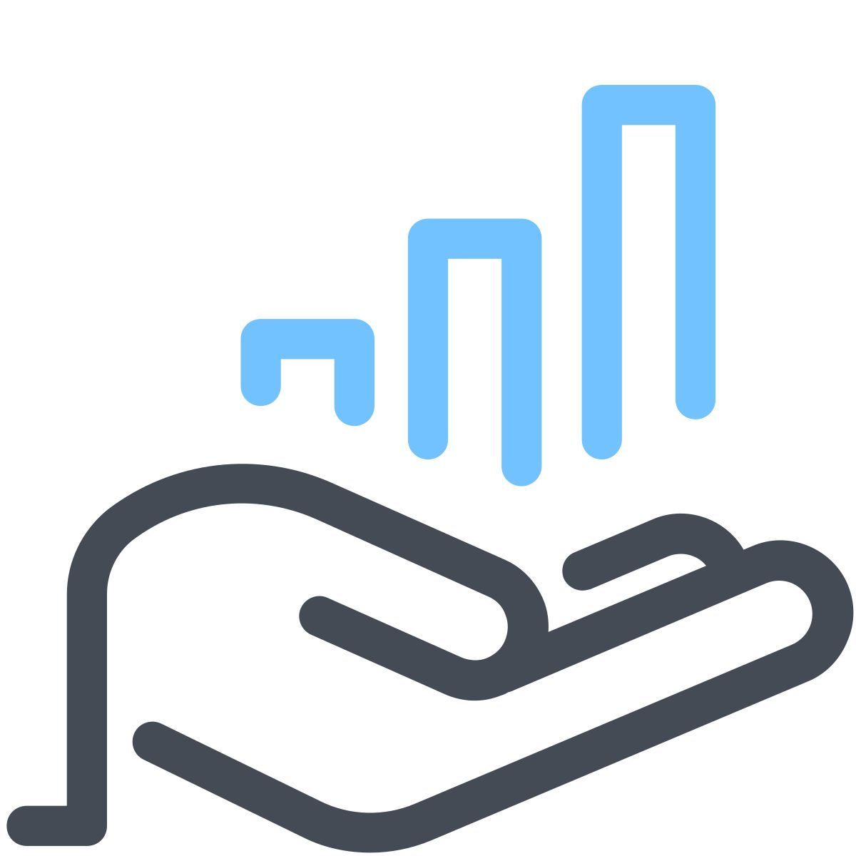 pastel color style financial analytics icon