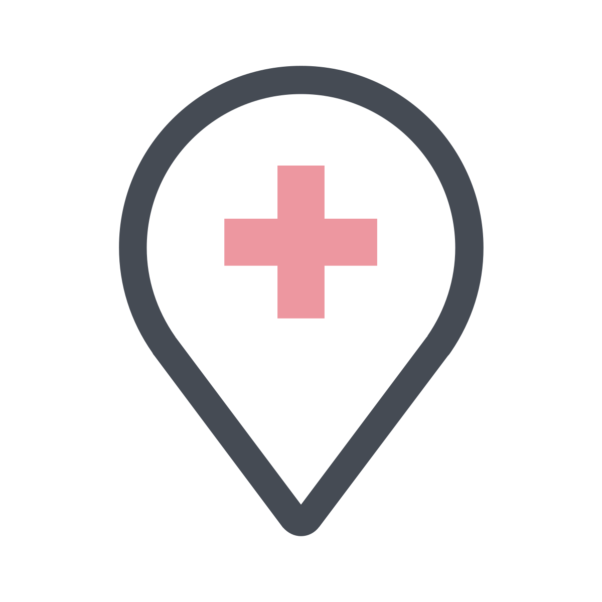 pastel color style find clinic icon