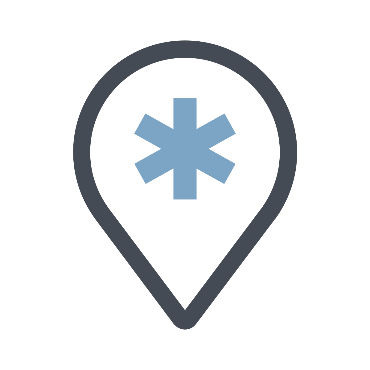 pastel color style find hospital icon