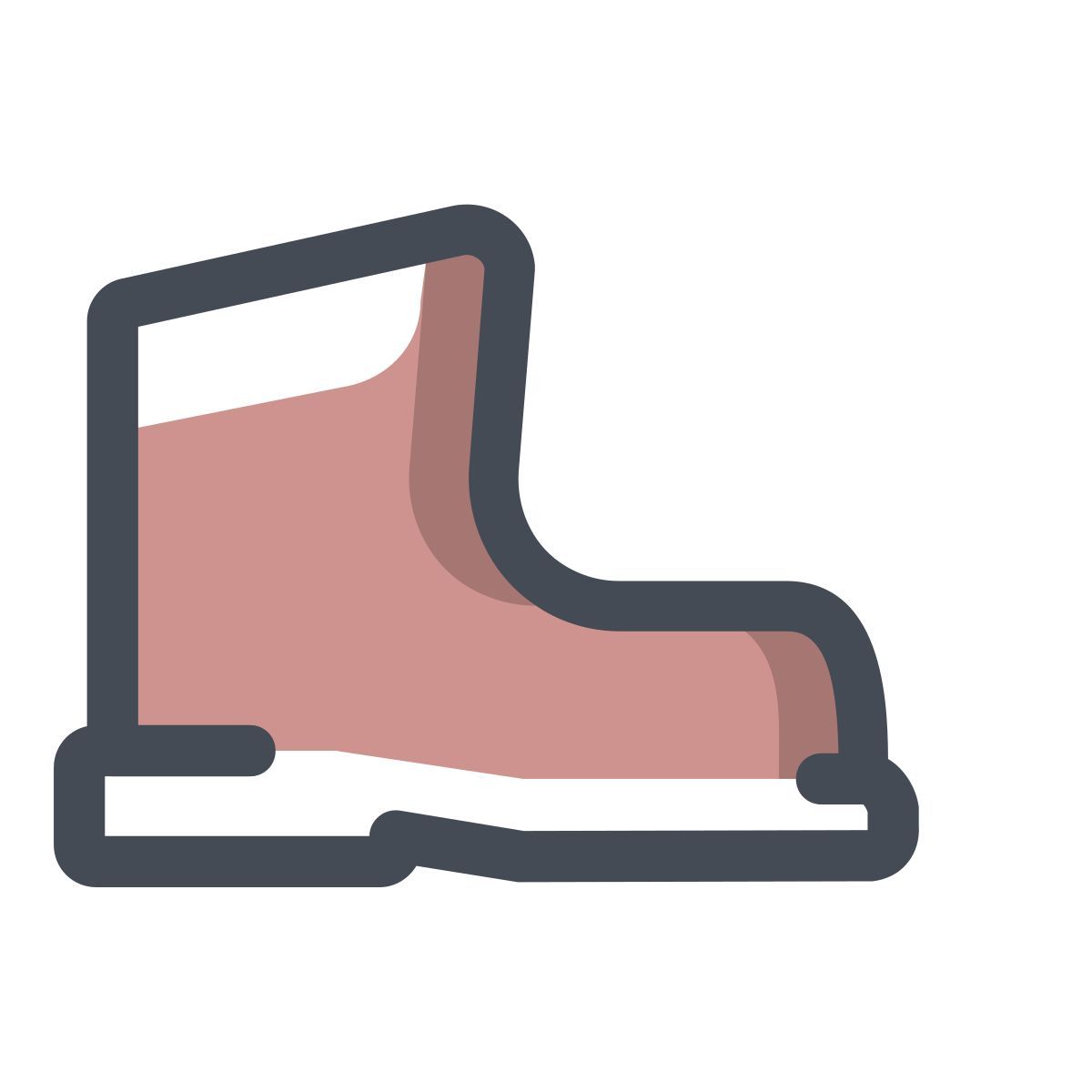 pastel color style work boot icon