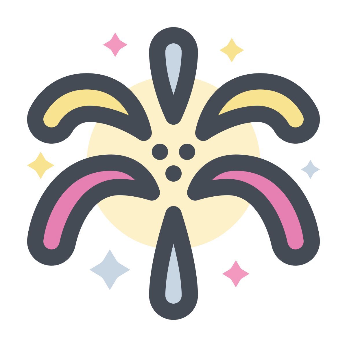 pastel color style 烟花爆炸 icon