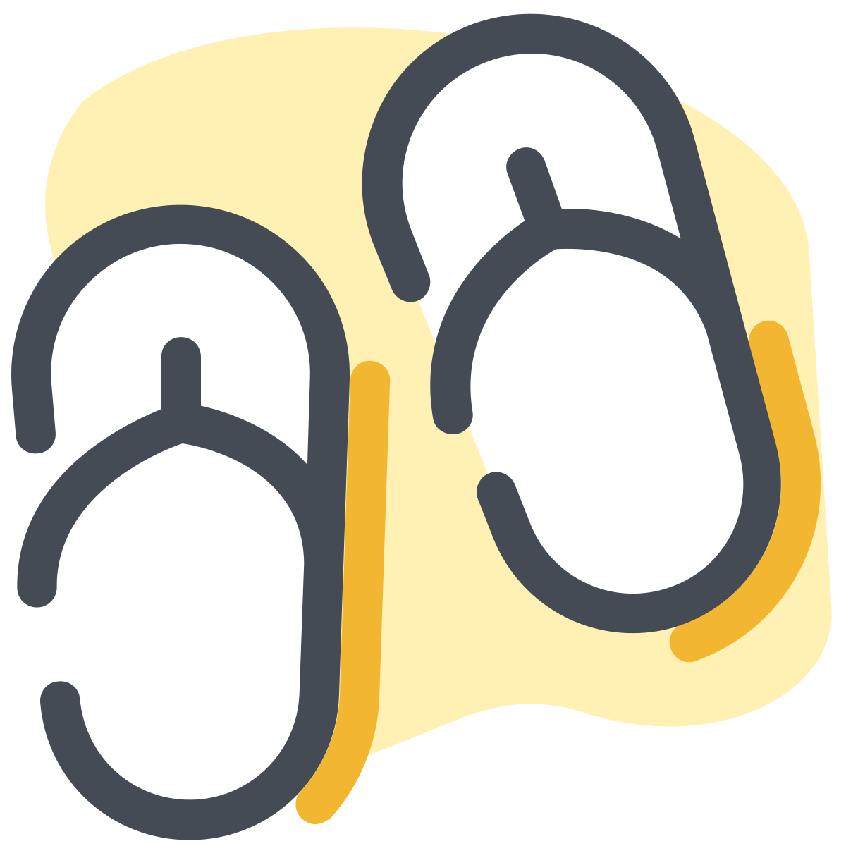 pastel color style flip flops  v2 icon