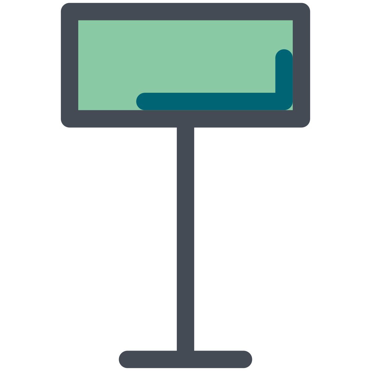 pastel color style stehlampe icon