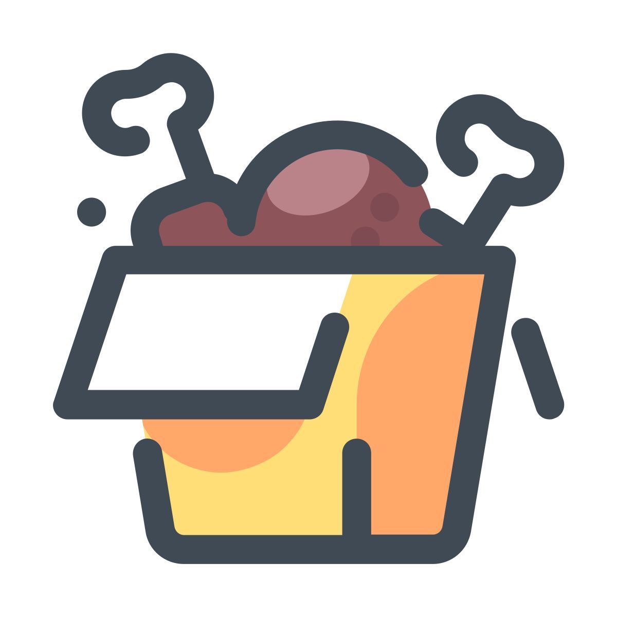 pastel color style gebraten icon