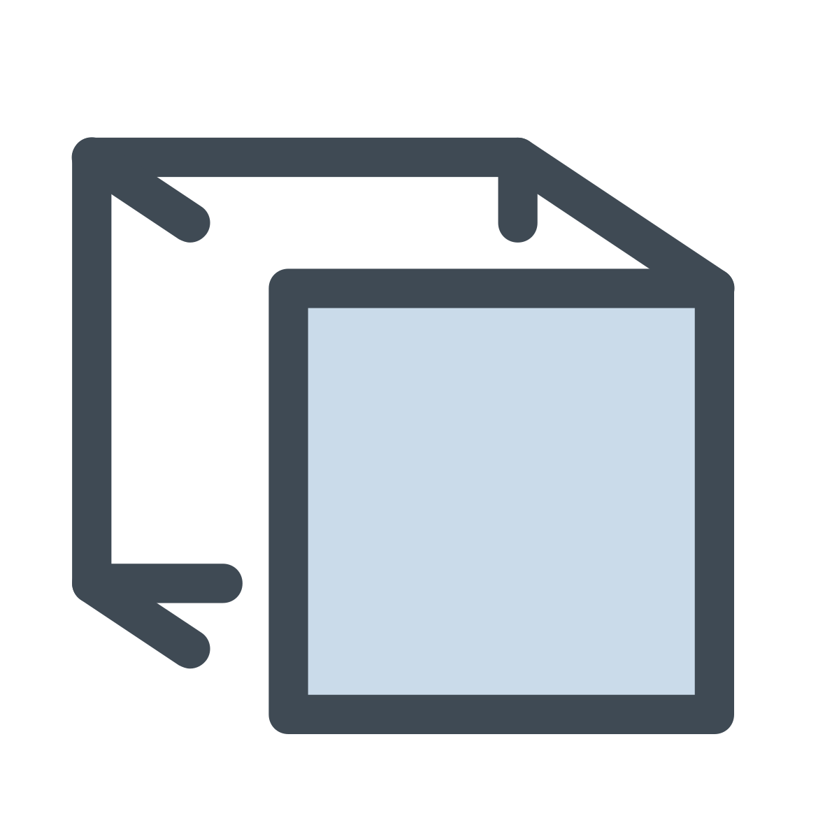 pastel color style front view icon