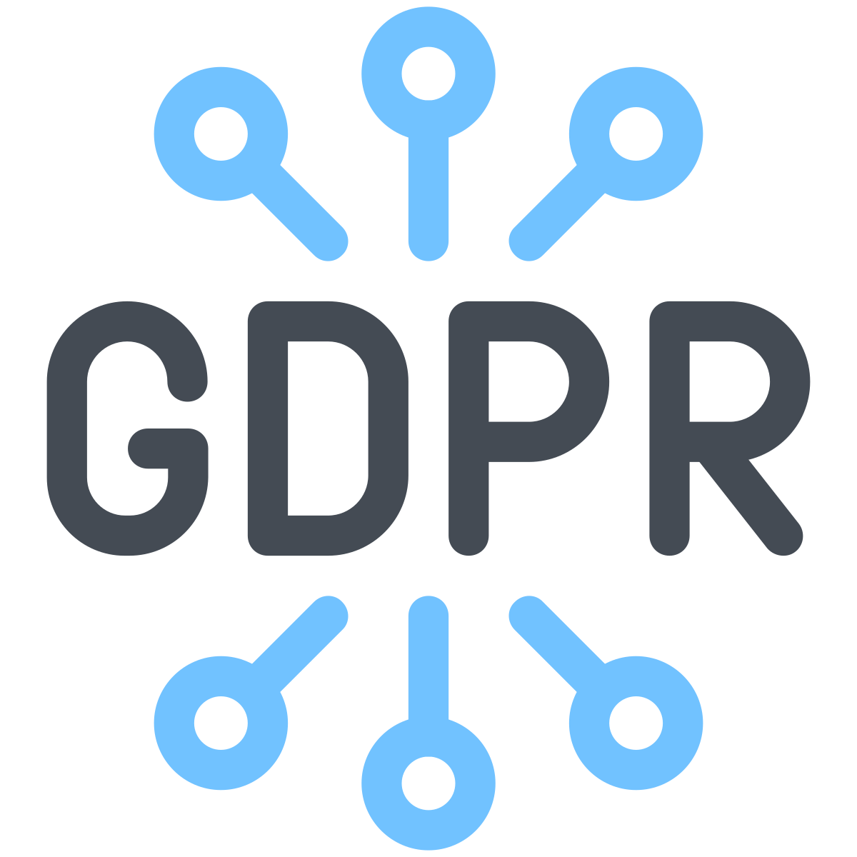 pastel color style gdpr data icon