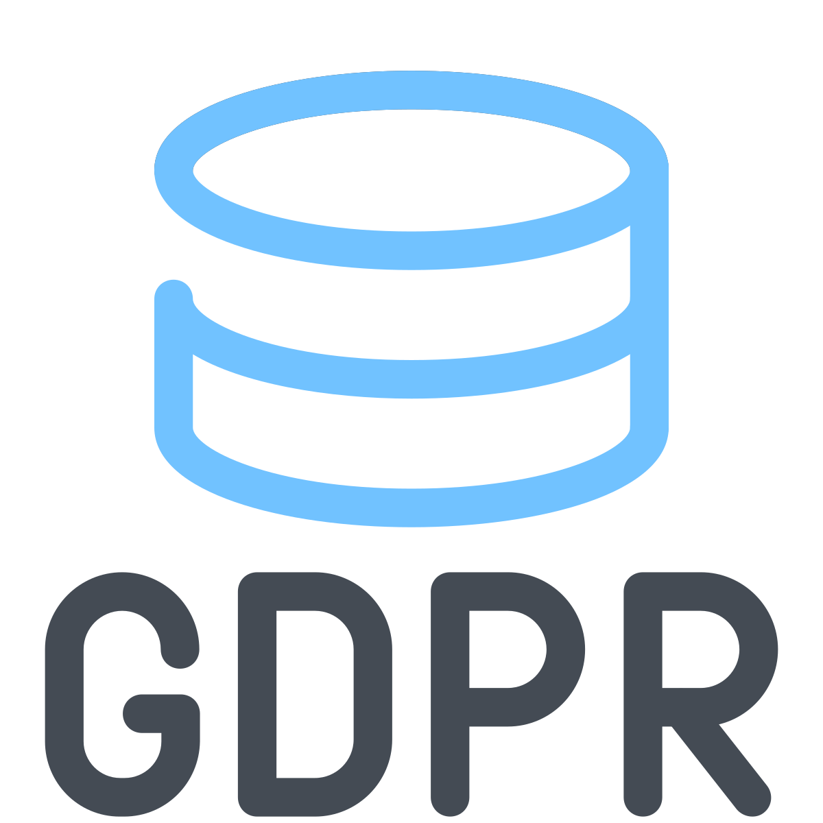 pastel color style gdpr database icon