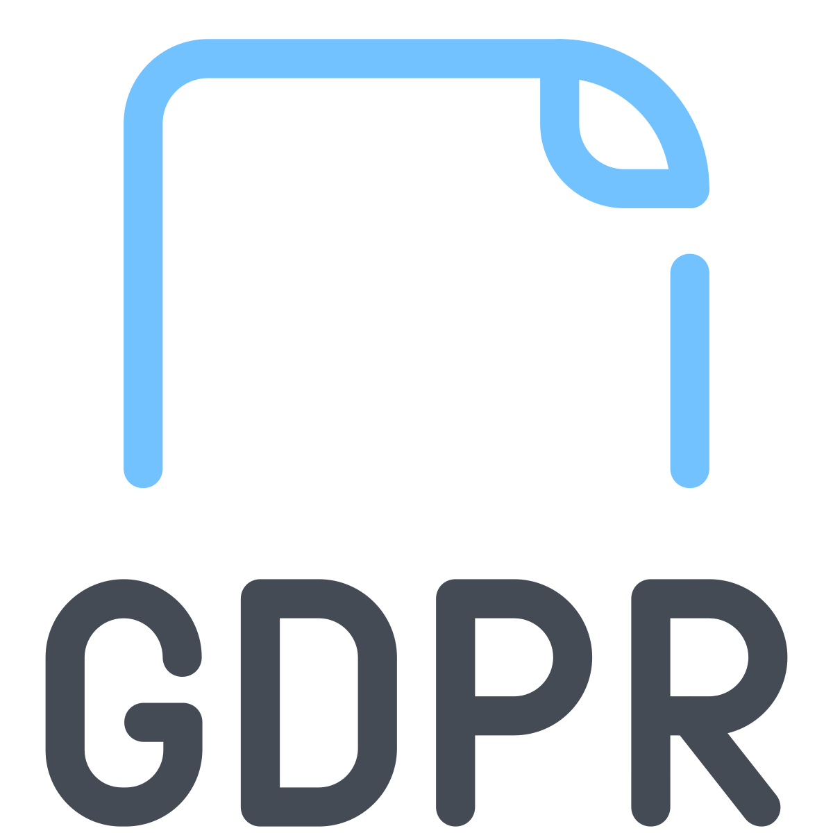 pastel color style gdpr document icon