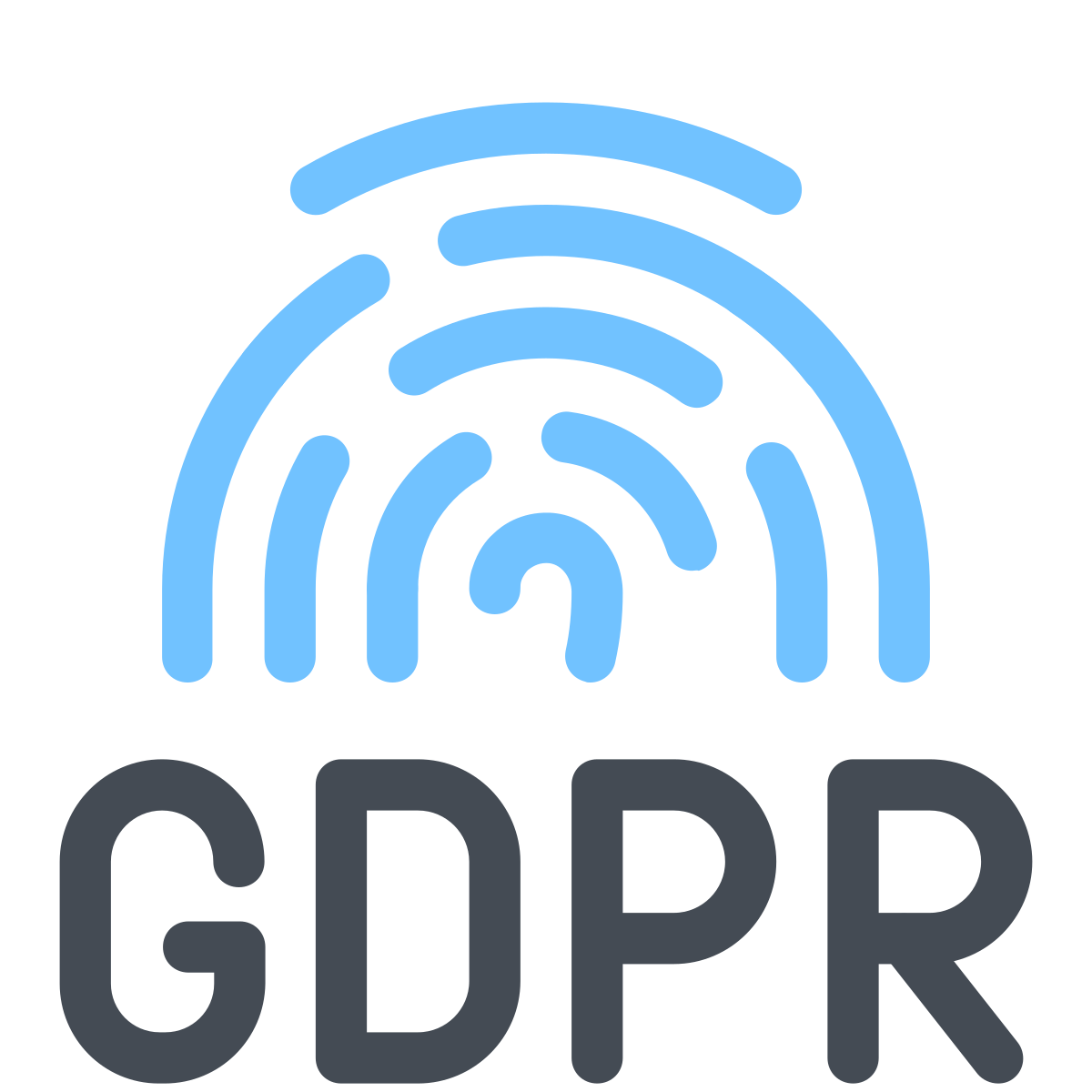 pastel color style gdpr fingerprint icon