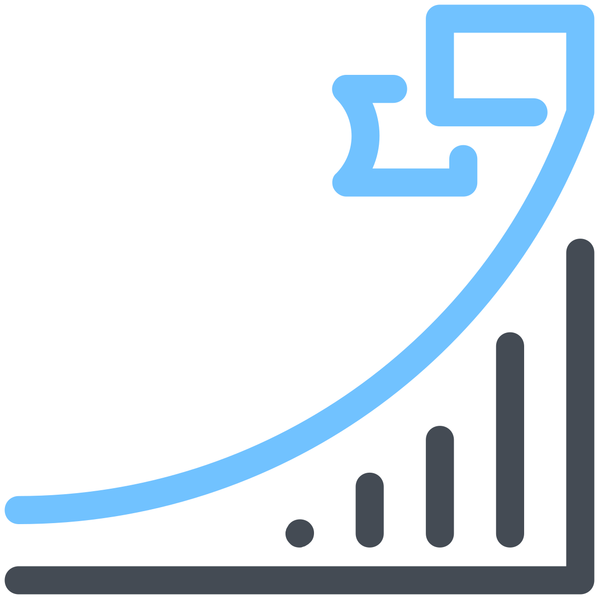 pastel color style growth and flag icon