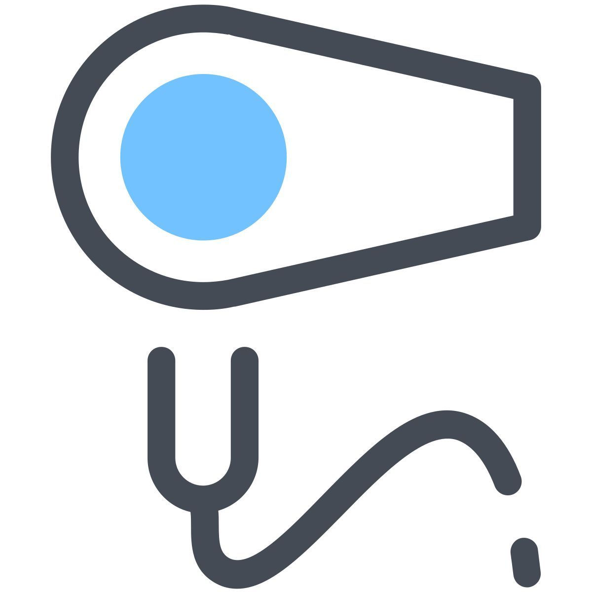 pastel color style sèche cheveux icon