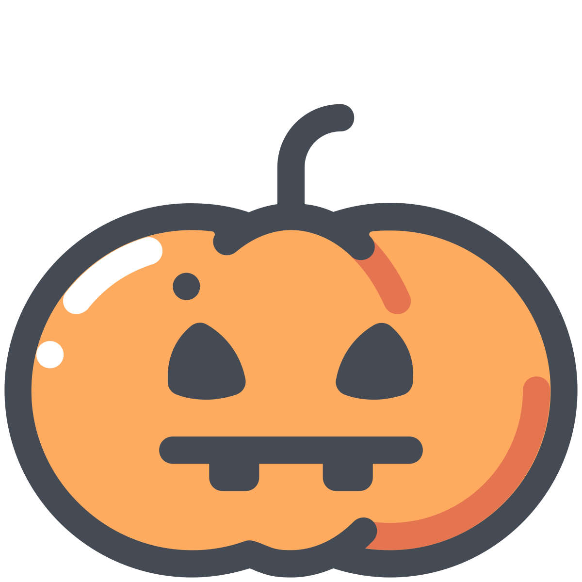 pastel color style halloween pumpkin icon