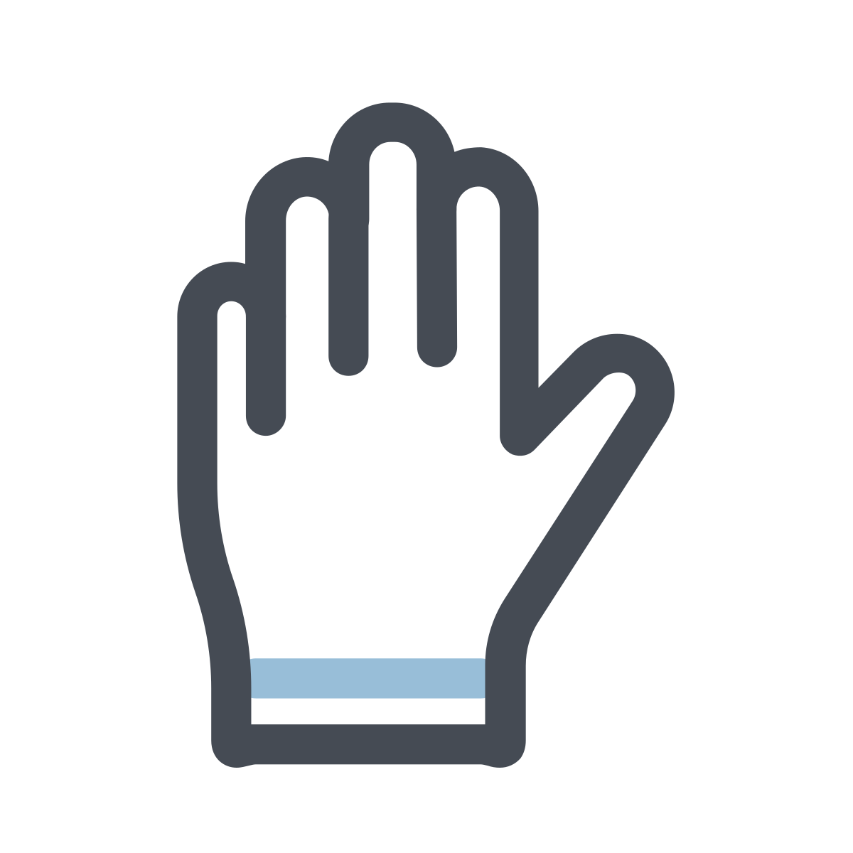 pastel color style hand icon