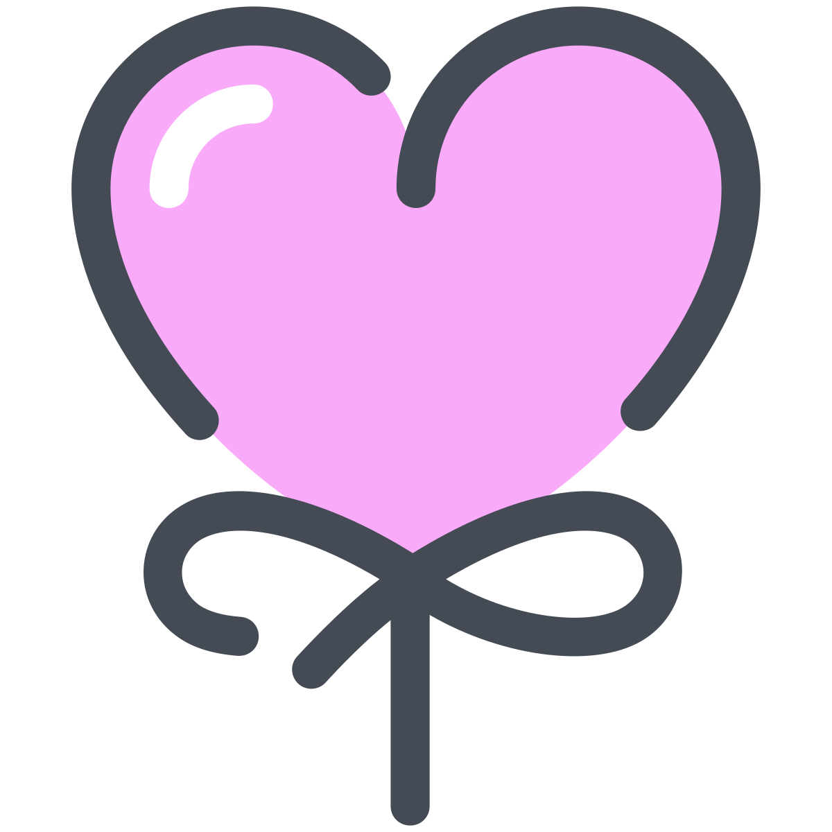 pastel color style heart balloon  v2 icon