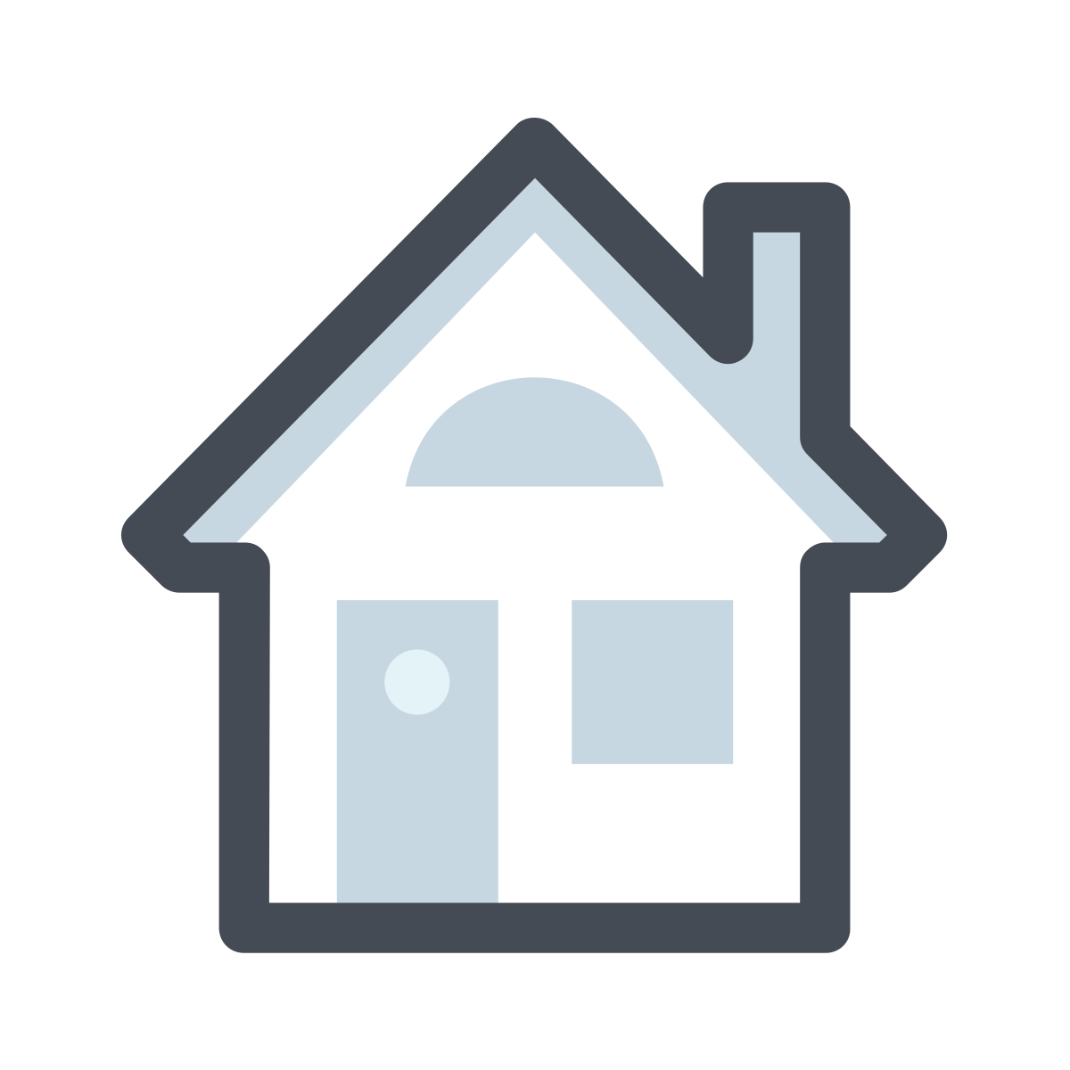 pastel color style home icon