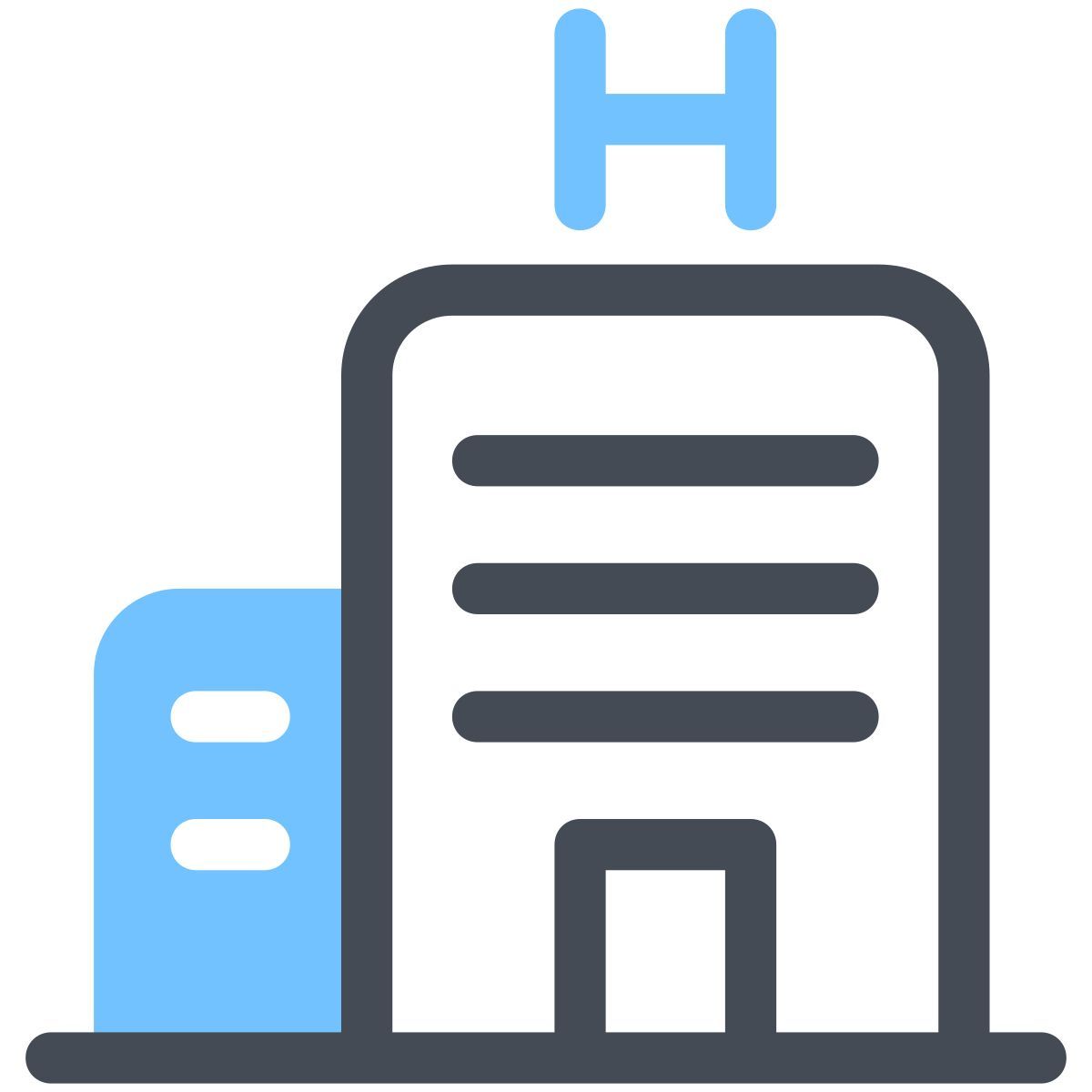 pastel color style 醫院 icon