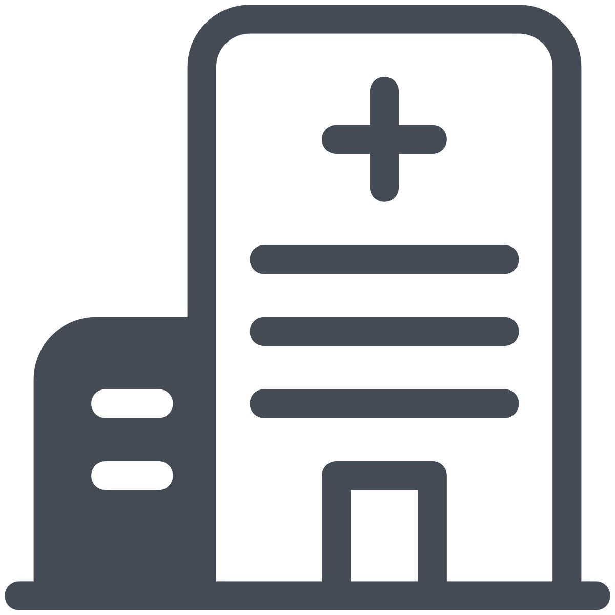 pastel color style hospital icon