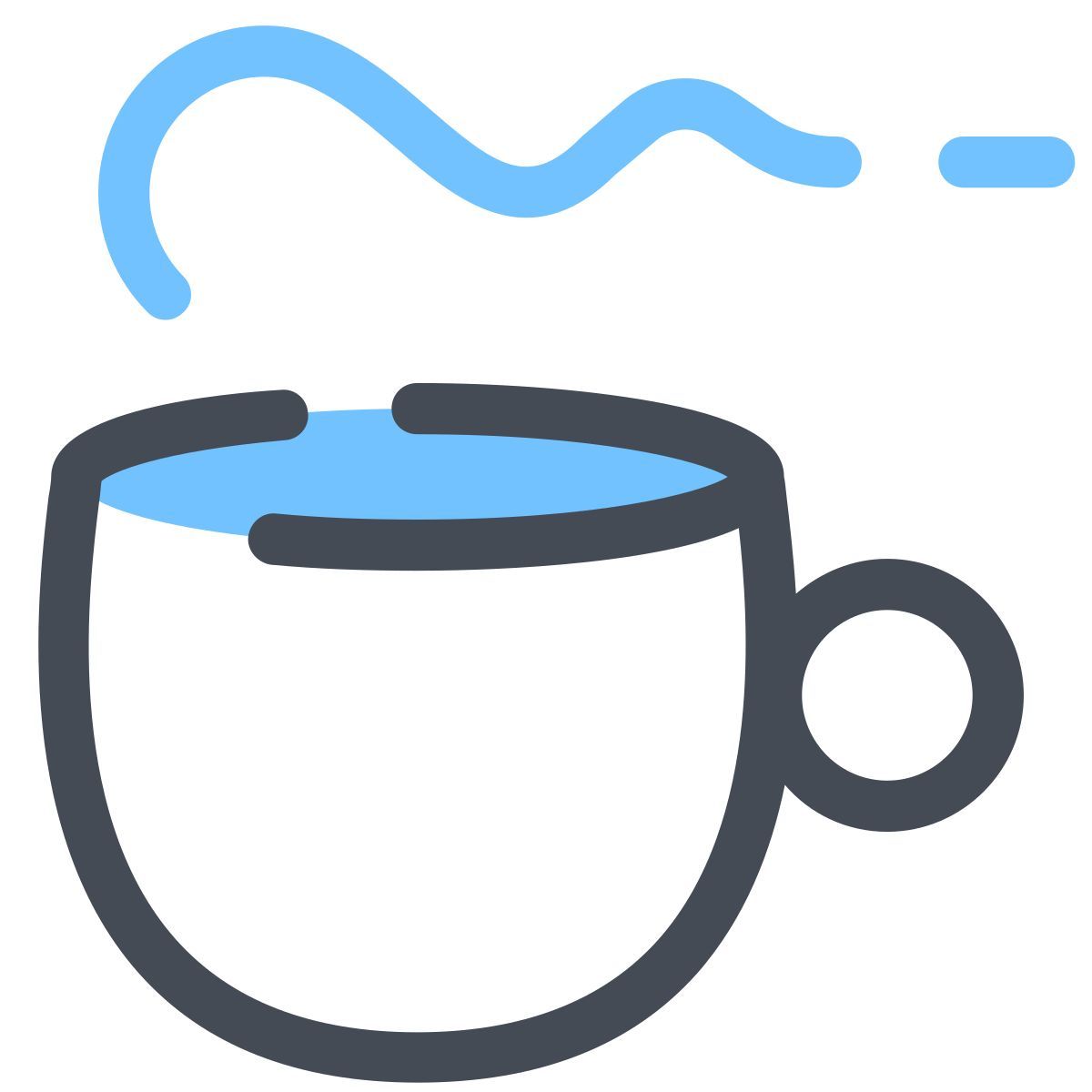 pastel color style hot chocolate icon