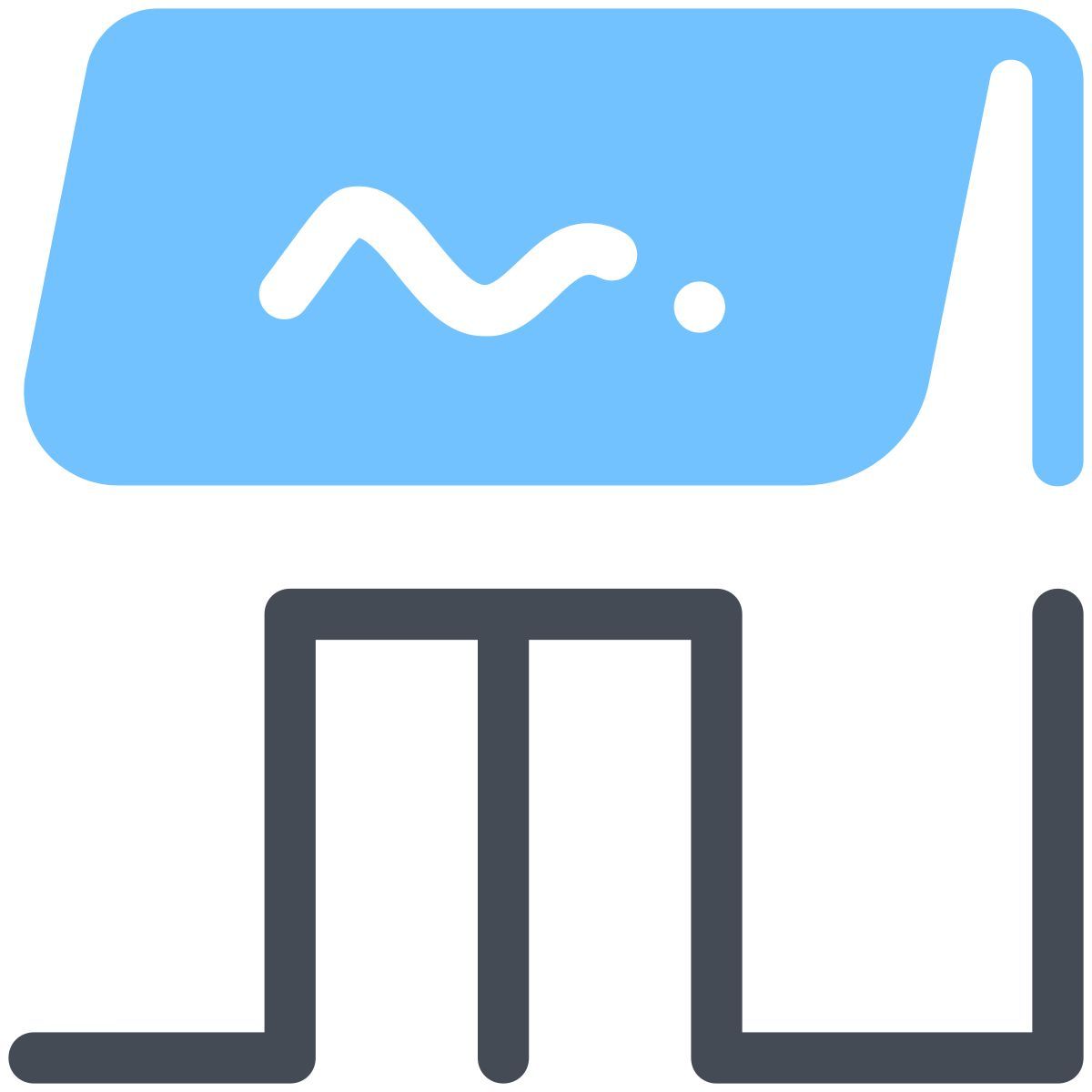 pastel color style hotel building icon