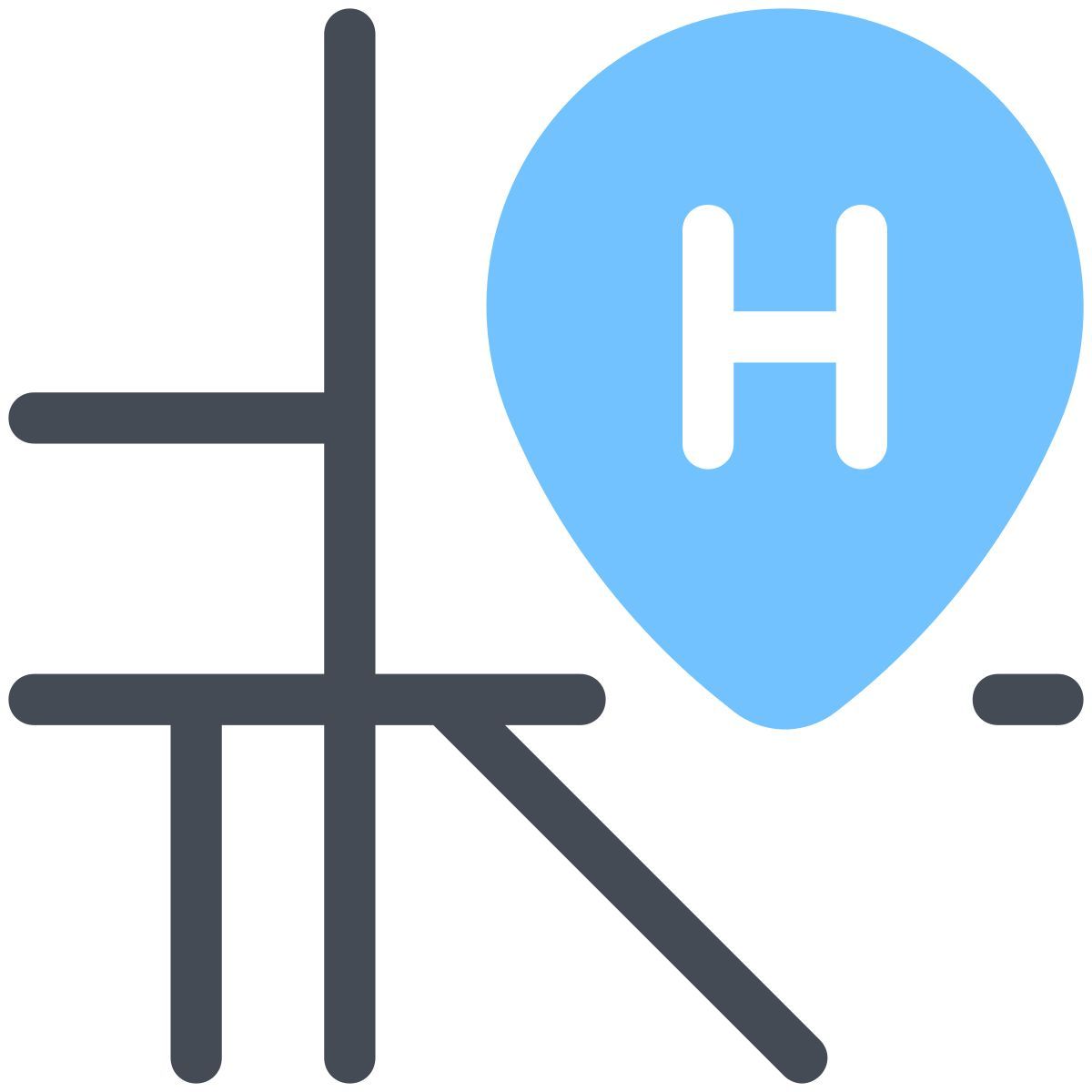 pastel color style ubicación del hotel icon