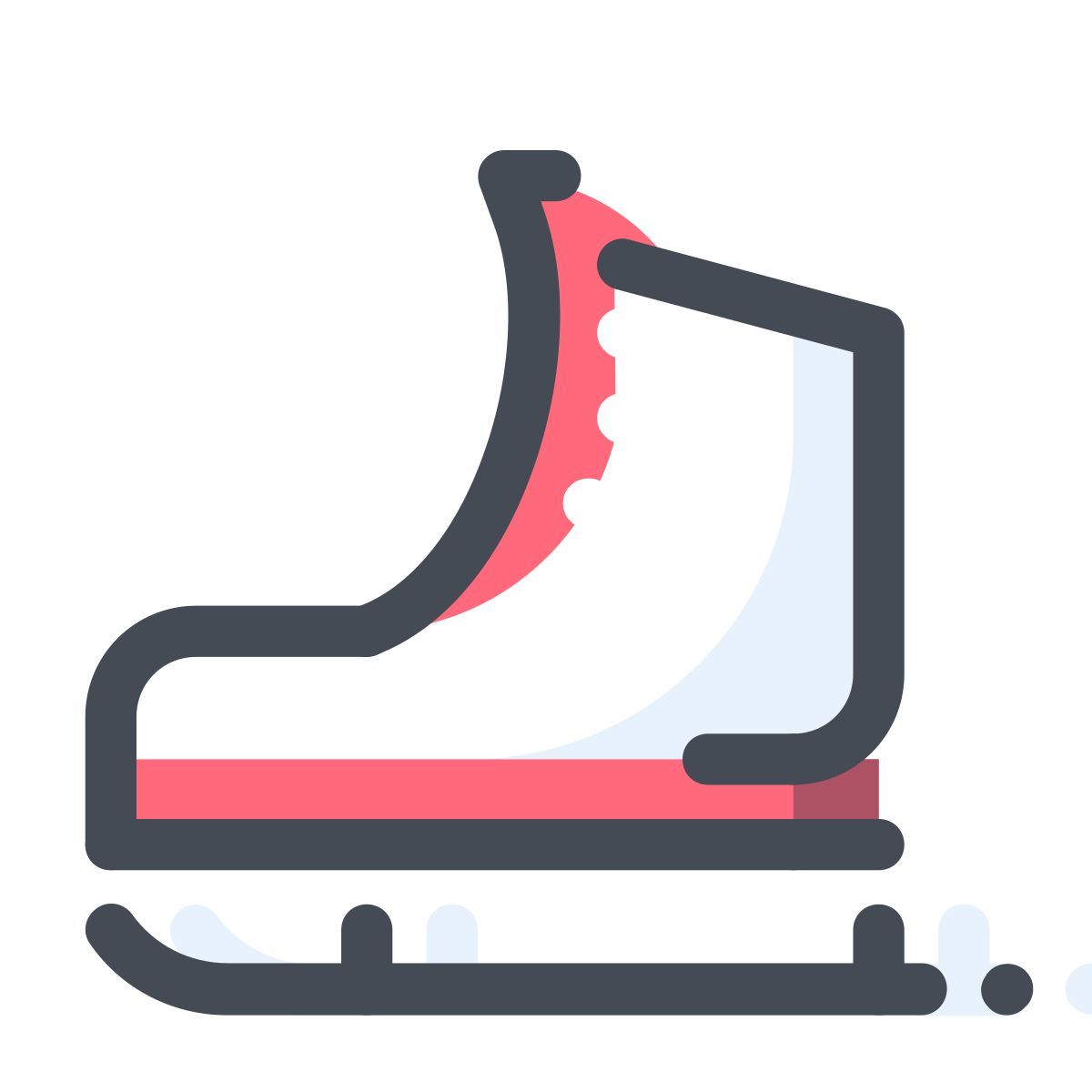 pastel color style pattinaggio sul ghiaccio icon