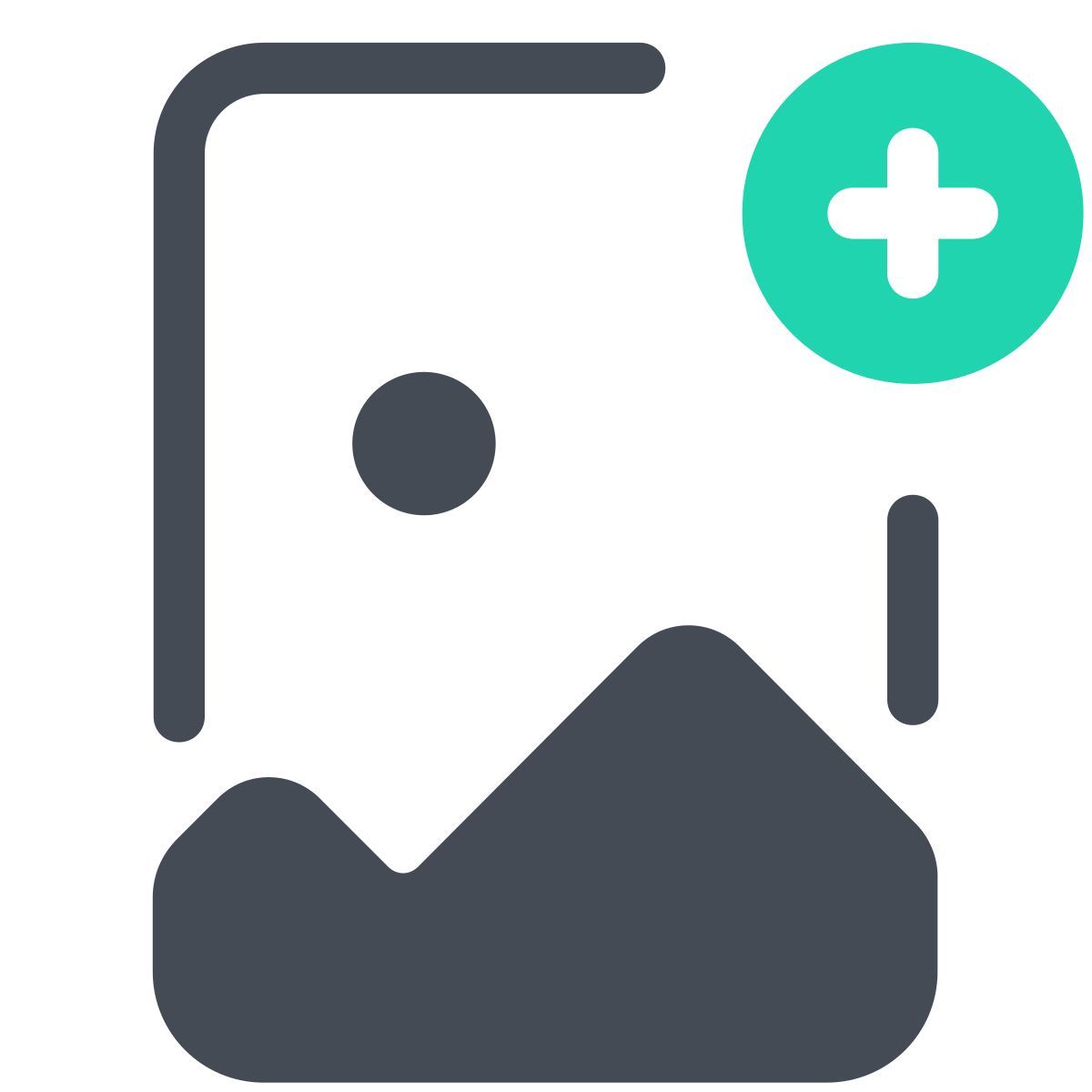 pastel color style image file add icon