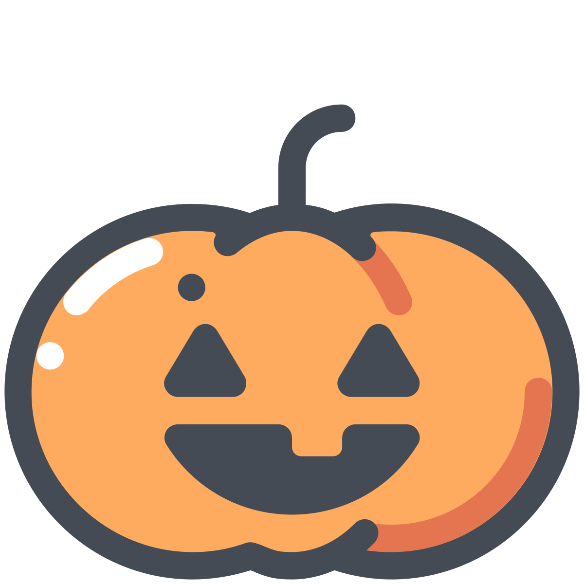pastel color style jack o lantern icon