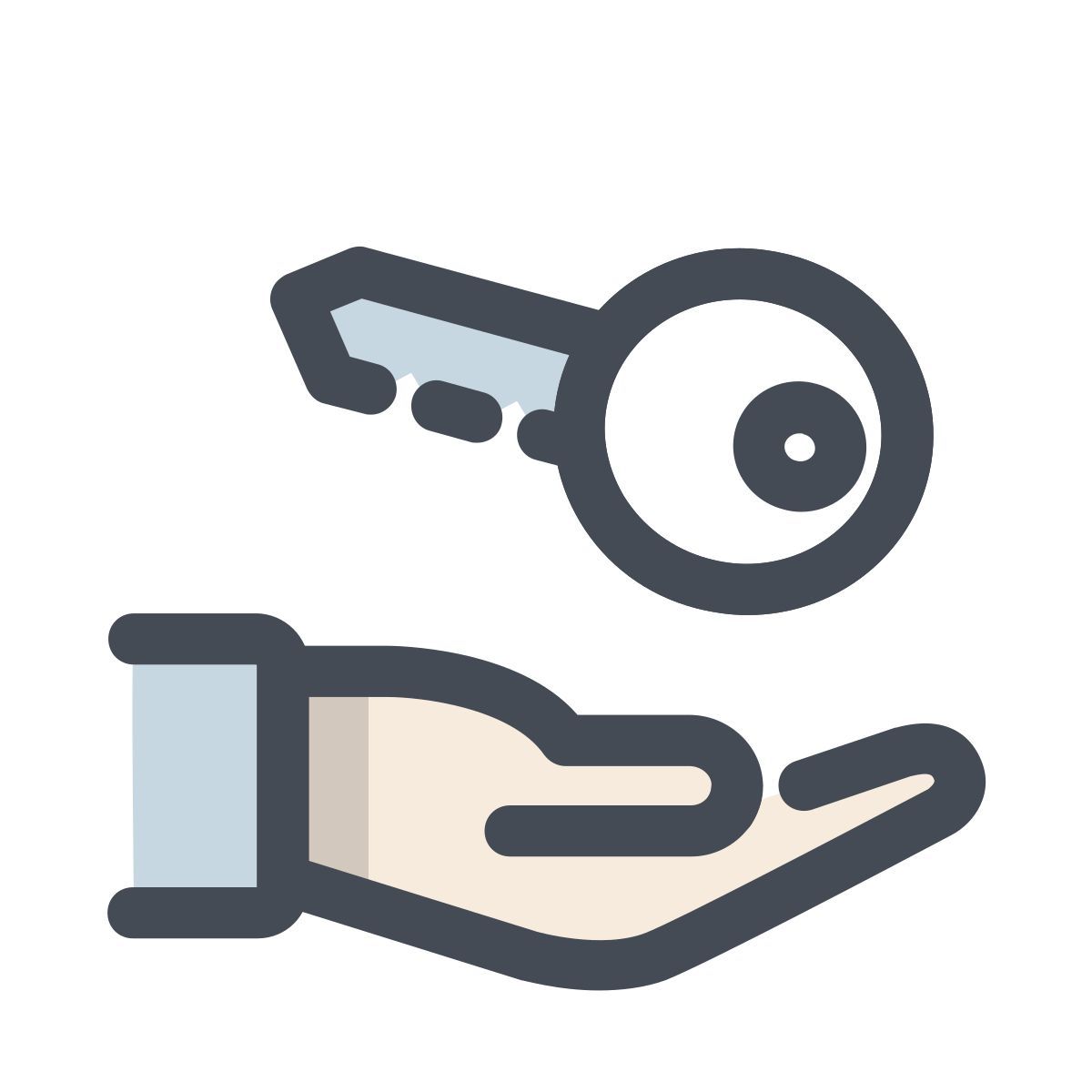 pastel color style 키 icon