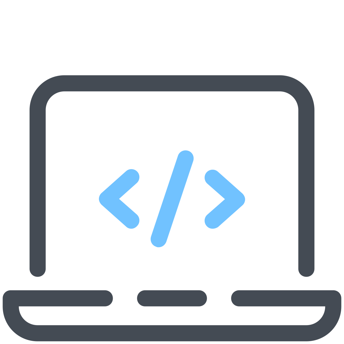 pastel color style laptop coding icon