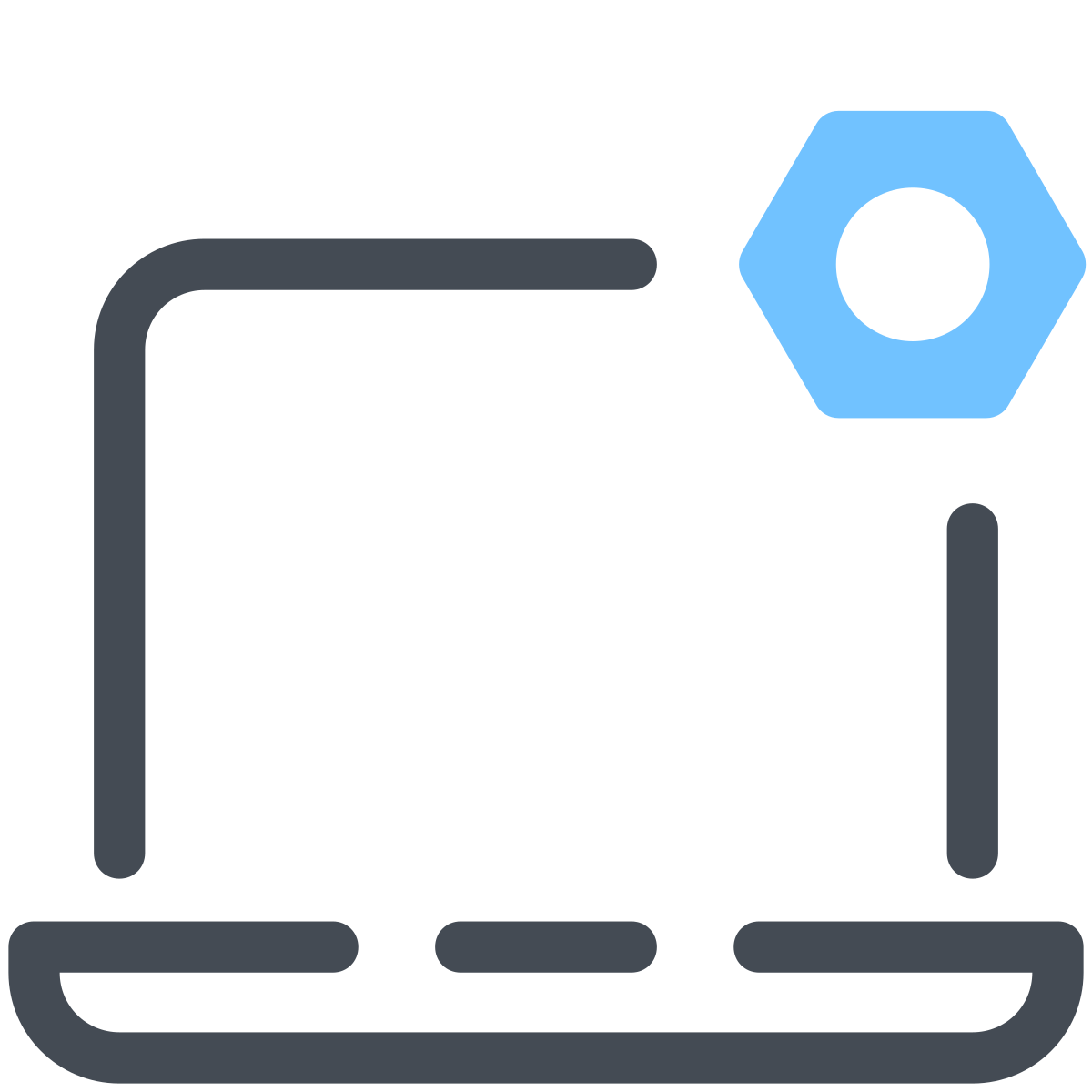 pastel color style laptop settings icon