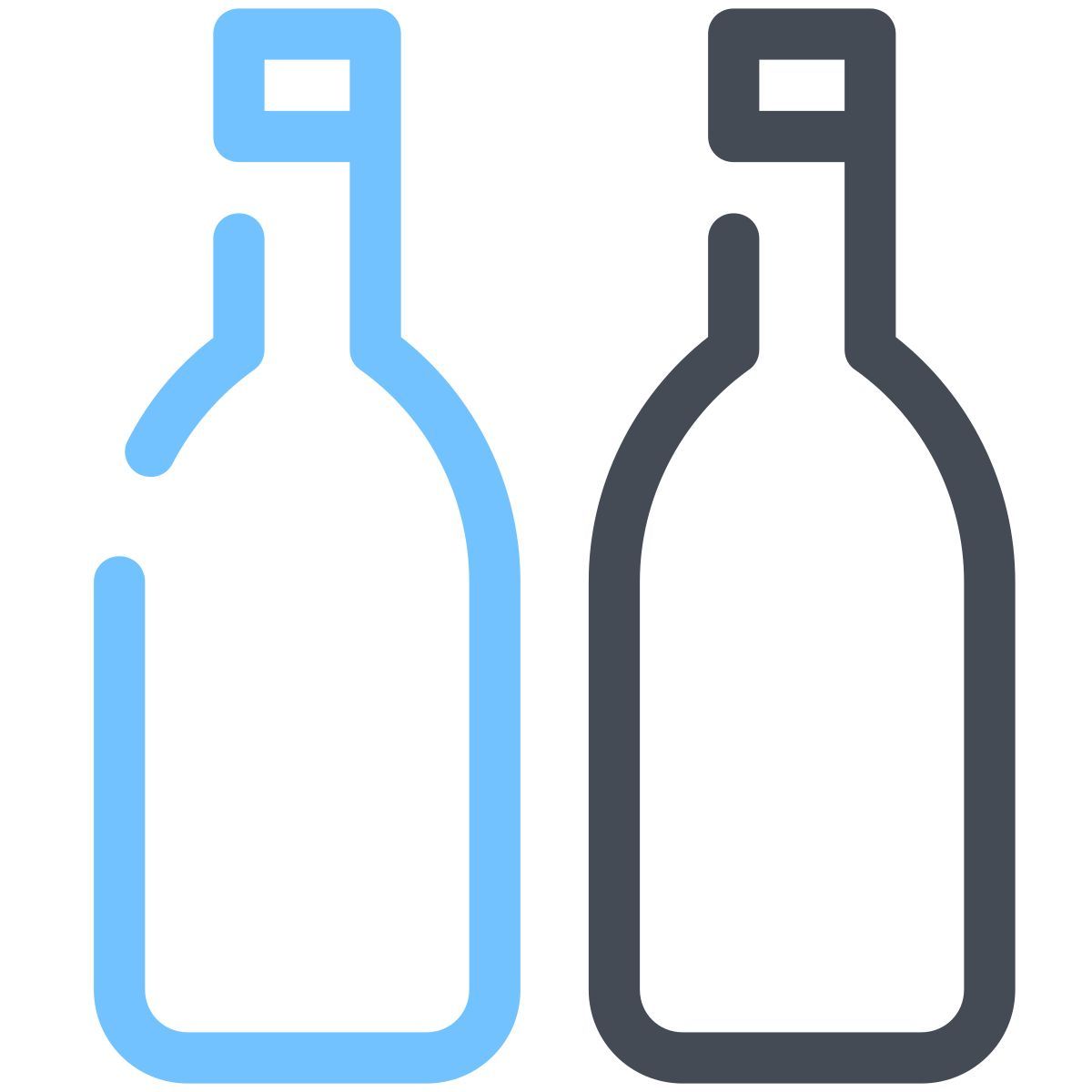 pastel color style アルコールボトル icon