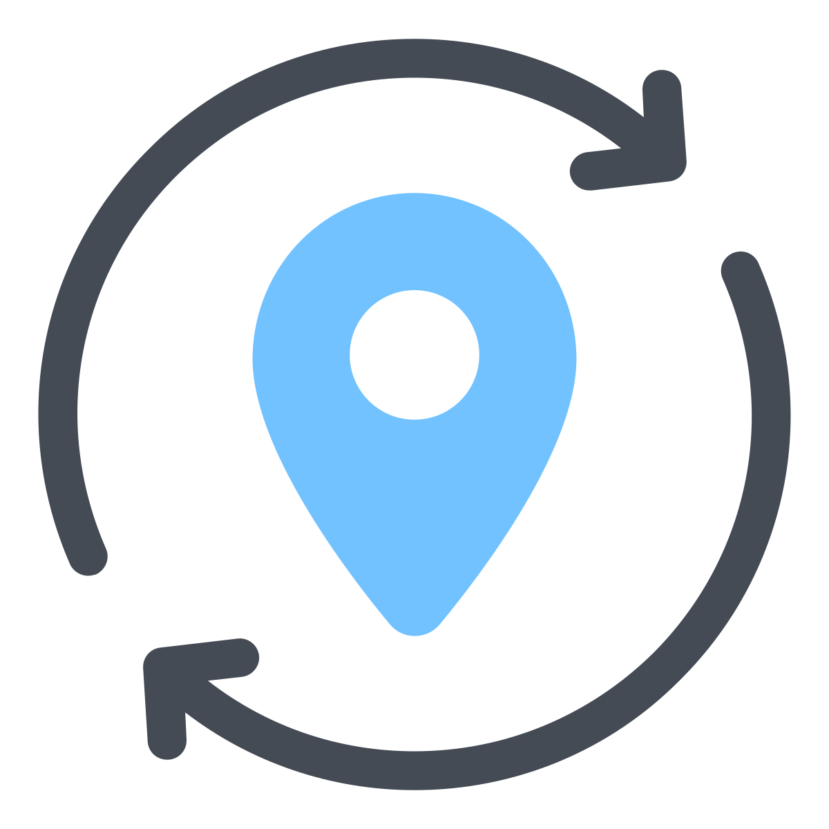 pastel color style location update icon