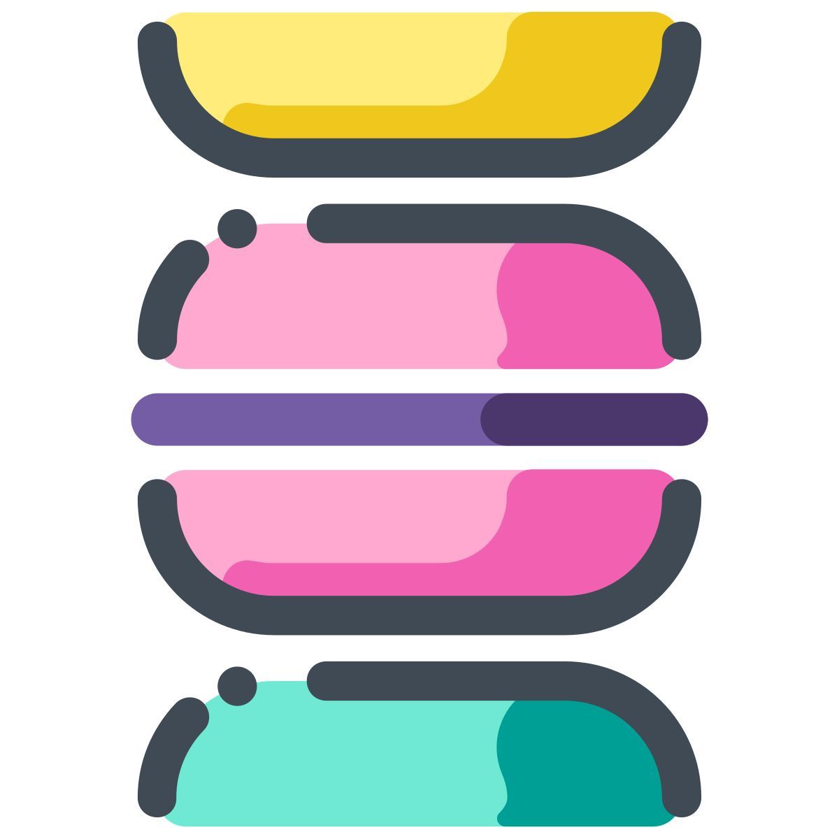 pastel color style macarons icon