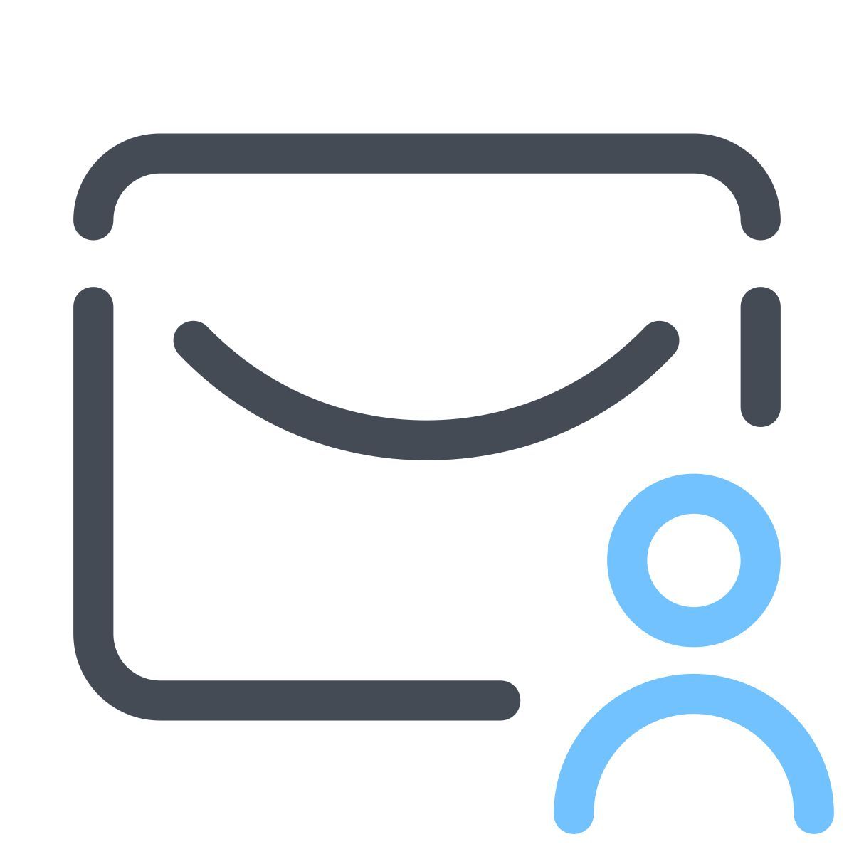 pastel color style e mail konto icon