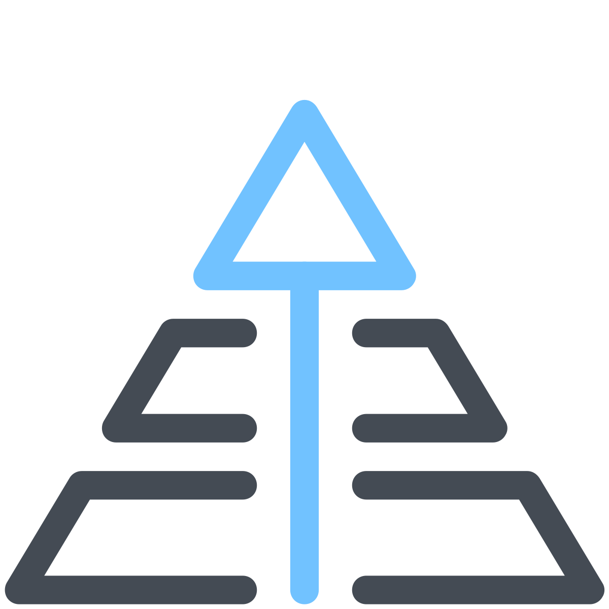 pastel color style maslow pyramid icon