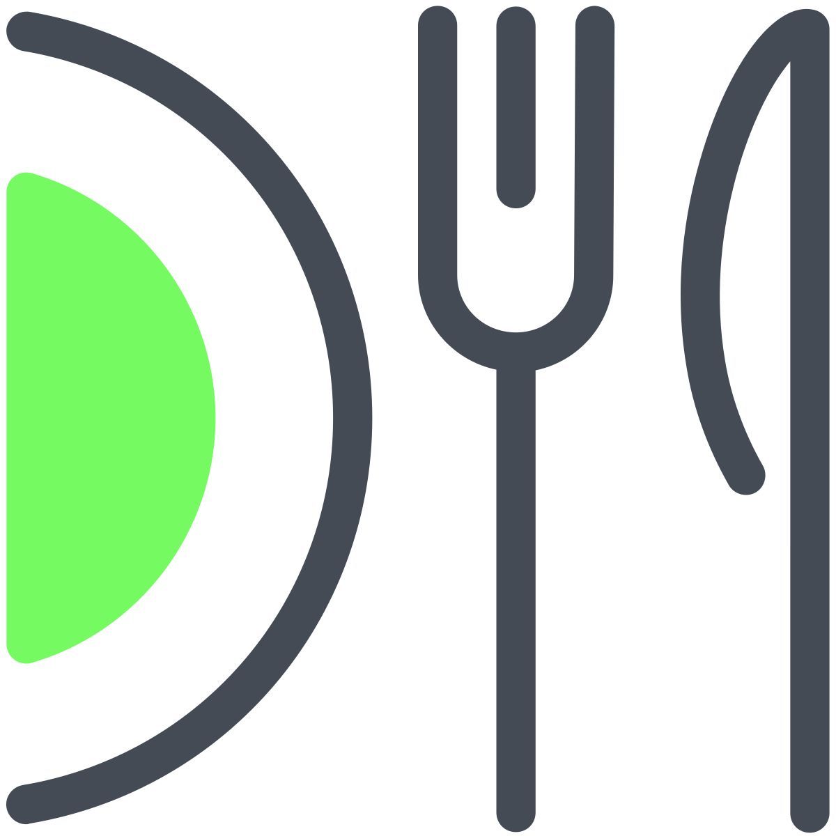 pastel color style meal icon