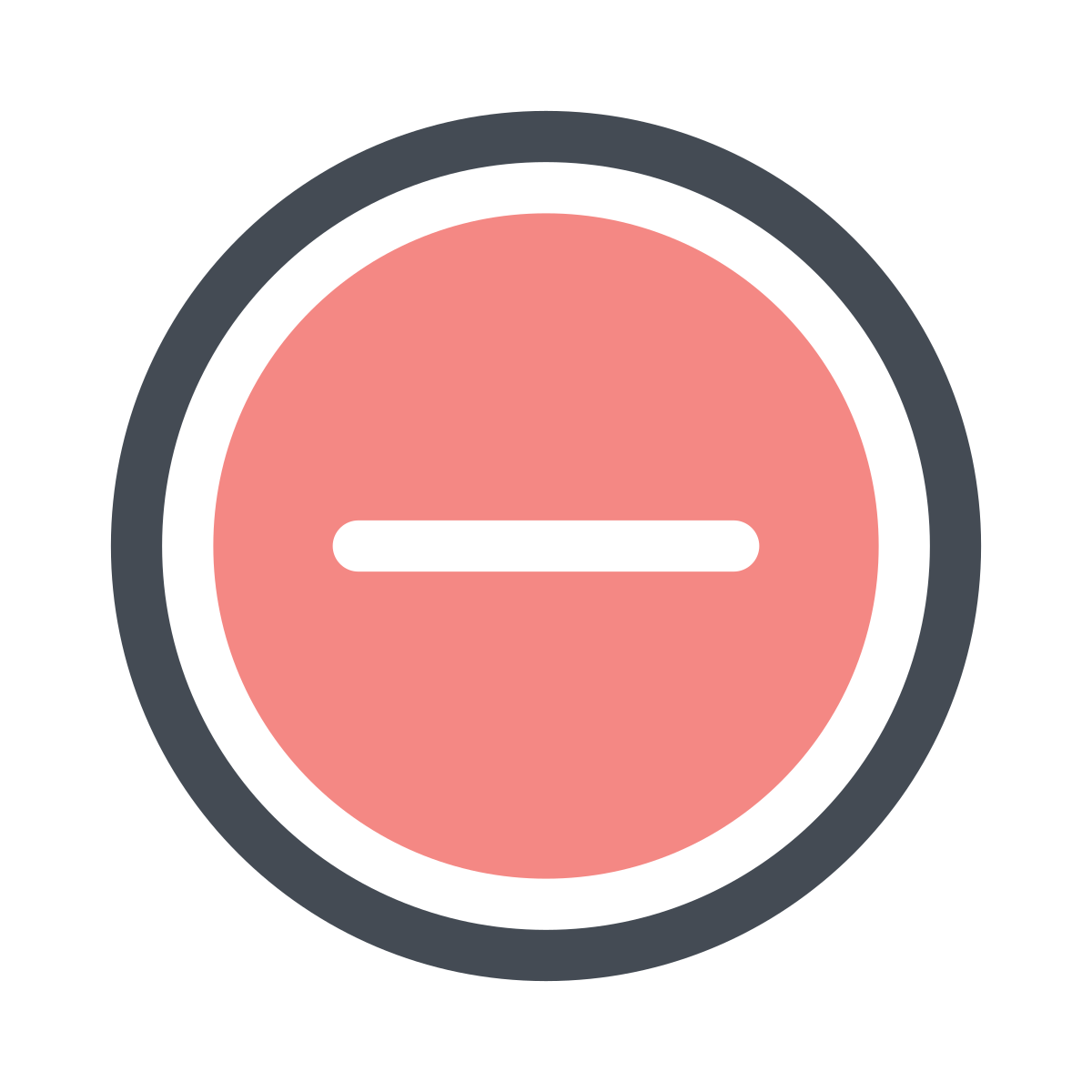 pastel color style minus icon