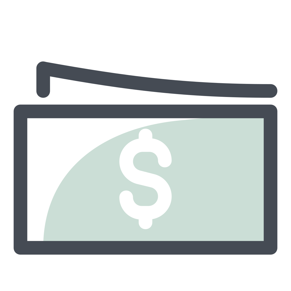 pastel color style money icon