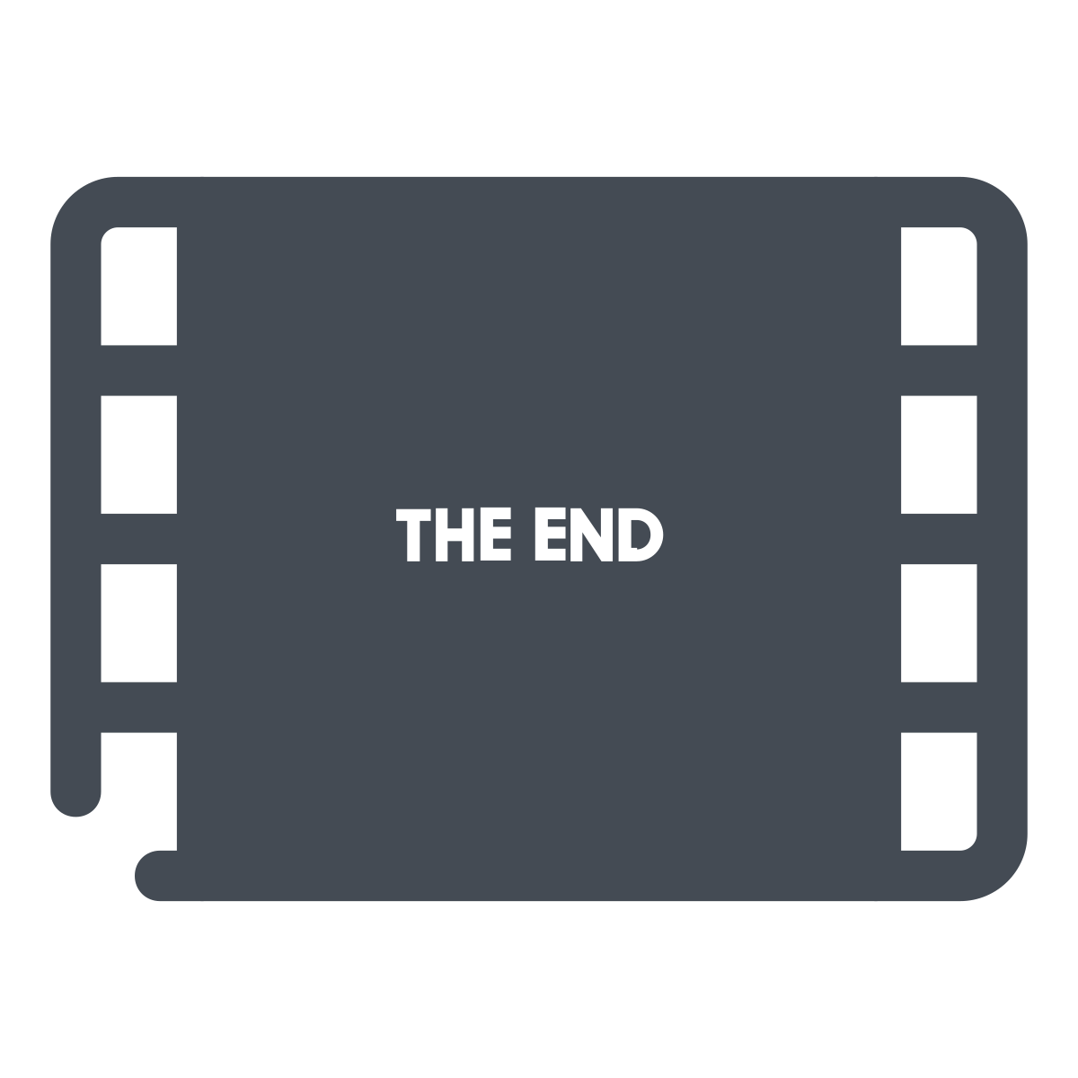 pastel color style movie end icon