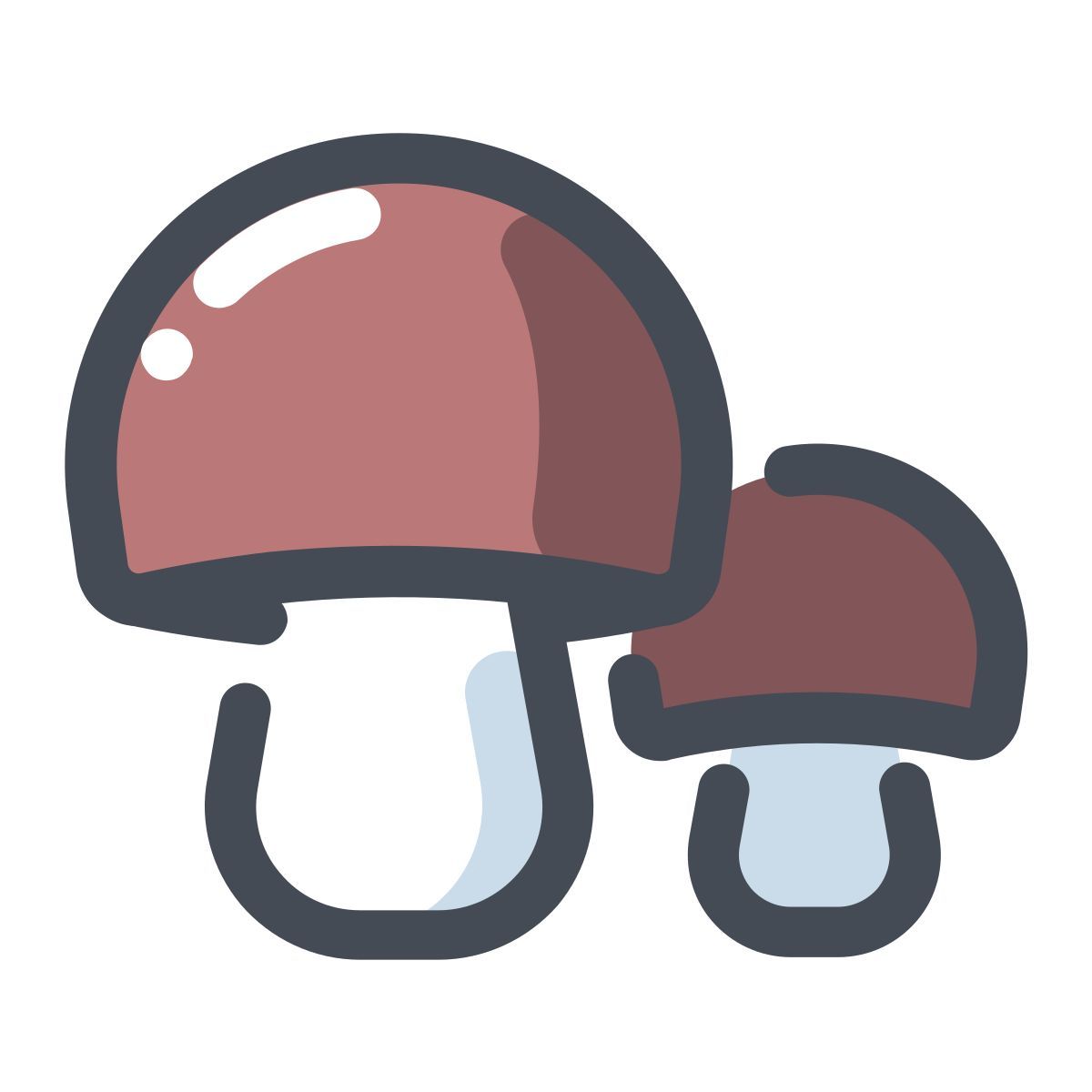 pastel color style pilze icon