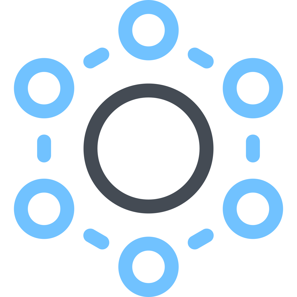 pastel color style network icon