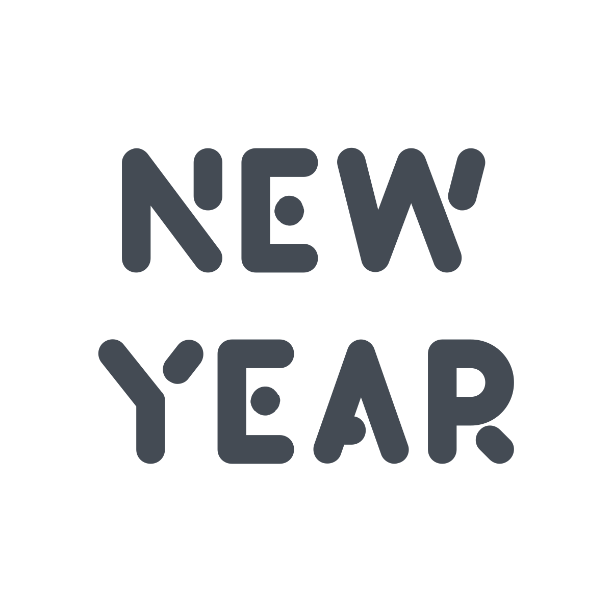 pastel color style new year icon
