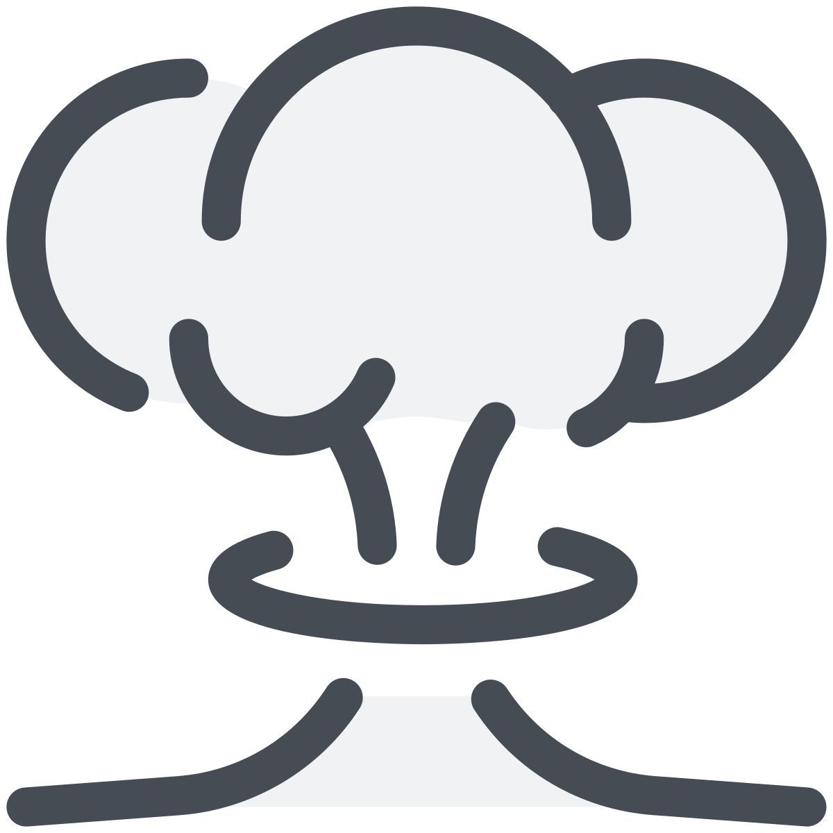 pastel color style nuclear explosion icon