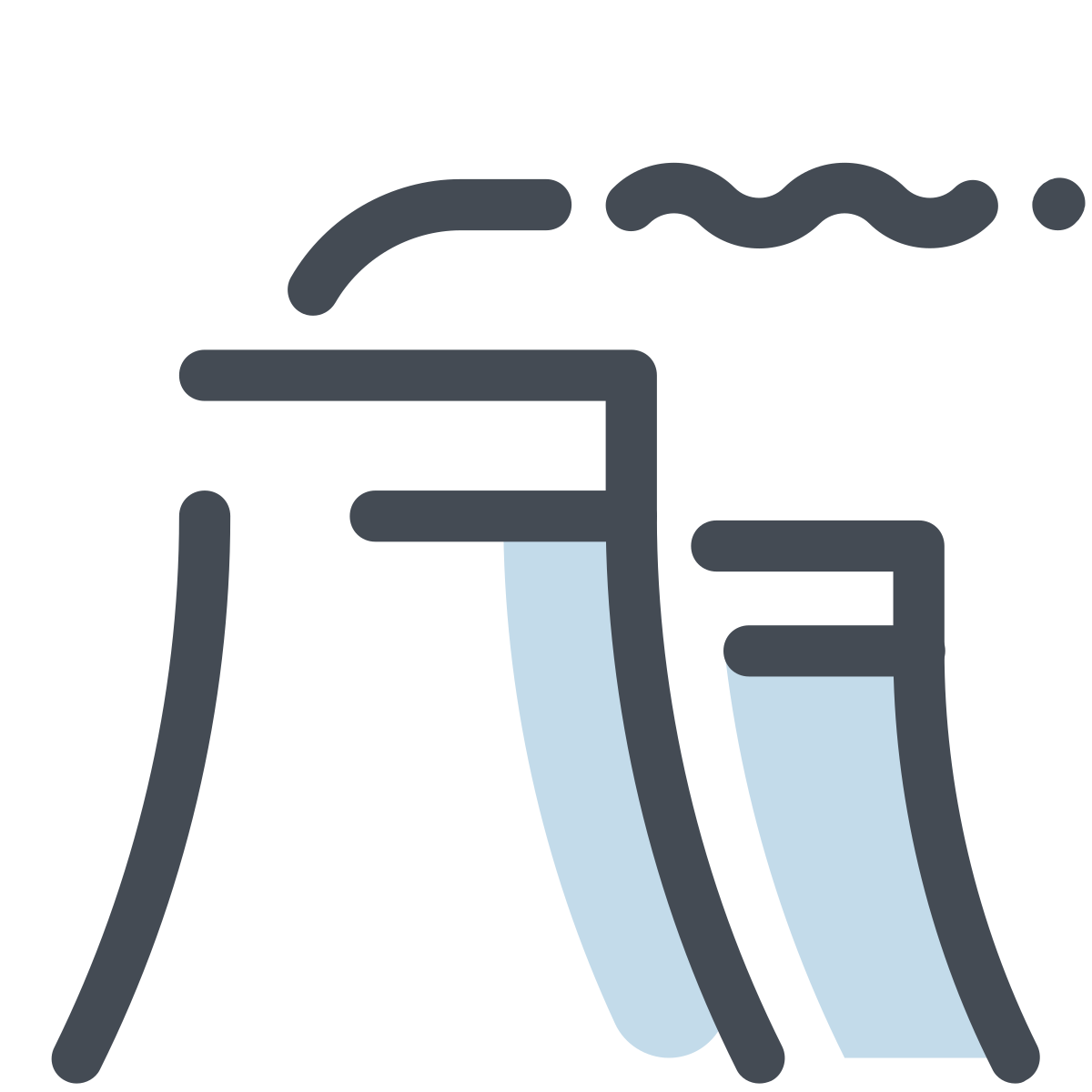 pastel color style nuclear power plant icon
