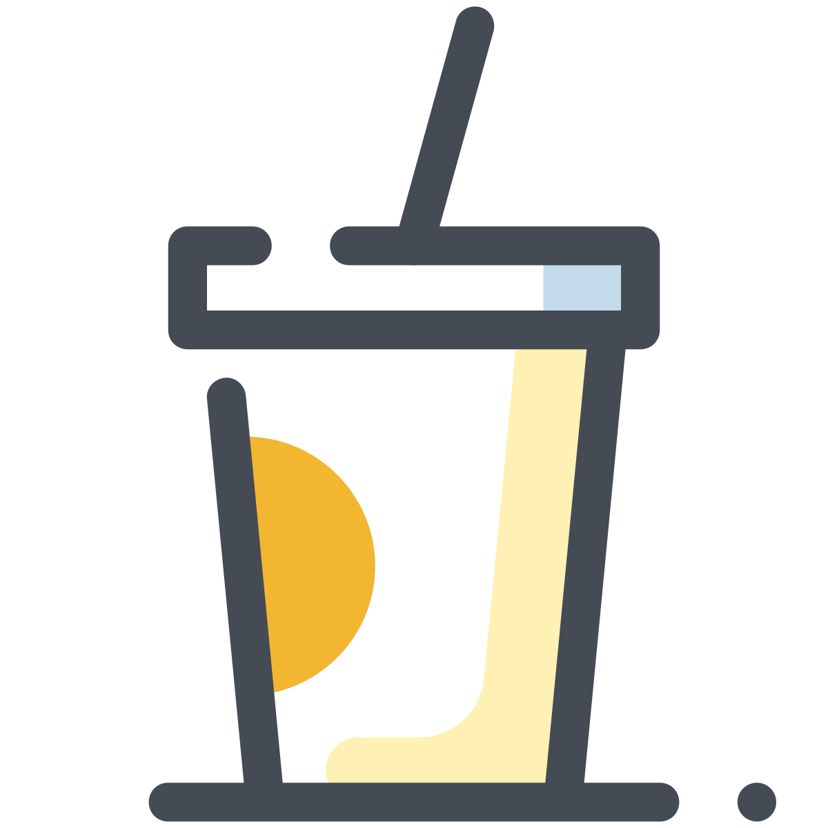 pastel color style orange soda icon