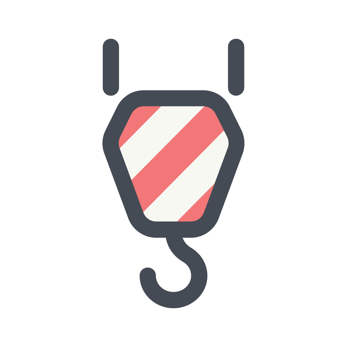 pastel color style overhead crane icon